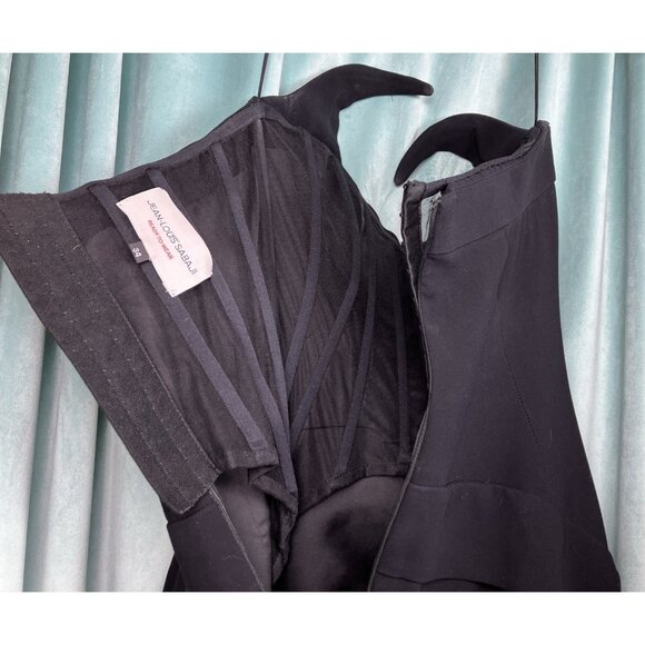 34 US 2 4 Jean Louis Sabaji Avant Garde Mermaid Crystal Mesh Evening Gown Dress - Picture 7 of 10